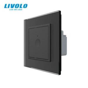 Intrerupator tactil simplu, cap scara / cruce, rama sticla