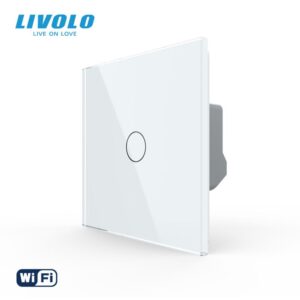 Intrerupator tactil simplu WiFi, cu panou sticla