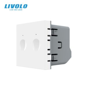 Modul intrerupator tactil dublu WiFi, fara rama sticla, 2M