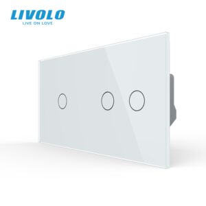 Intrerupator simplu cap / scara + dublu cap / scara, generatia noua, cu panou sticla