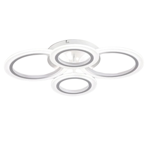 LUSTRA LED CERCURI 56W CU 4 BRATE 3 CULORI+IR